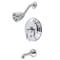 Kingston Brass Tub and Shower Faucet, Polished Chrome, Wall Mount VB36310AL - alternate 1